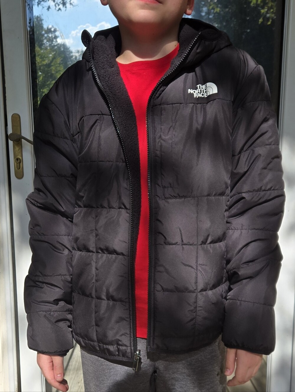 The North Face Reversible Charcoal Puffer Jacket - Picture 7 of 8